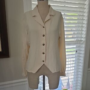 Orvis Cream Silk Button-Up Shirt